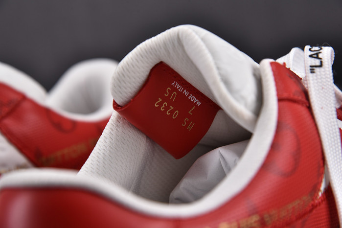 nike low air force 1 x red white
