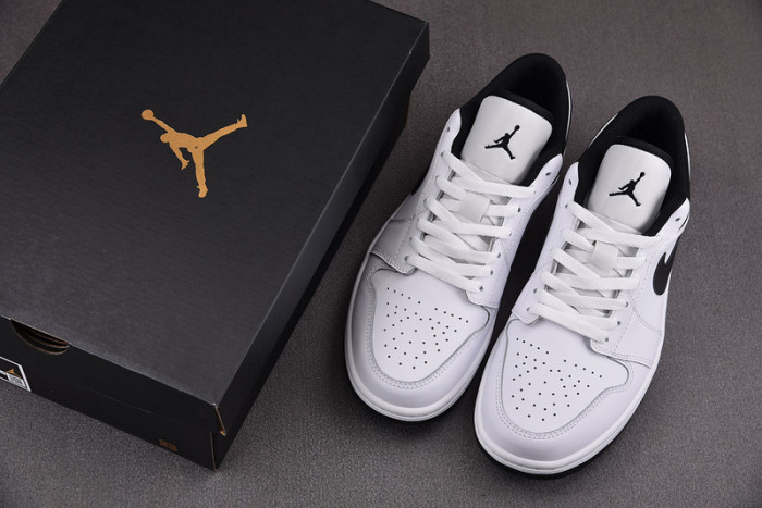 air jordan 1 low white black 553558-132