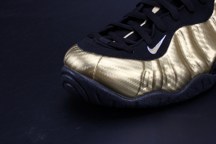 air foamposite pro “metallic gold” black mens 624041-701