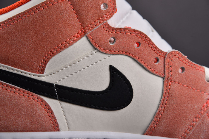 air jordan 1 mid se orange suede dv1336-800