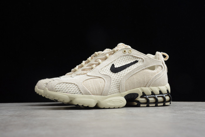stussy x air zoom spiridon caged "fossil" cq5486-200