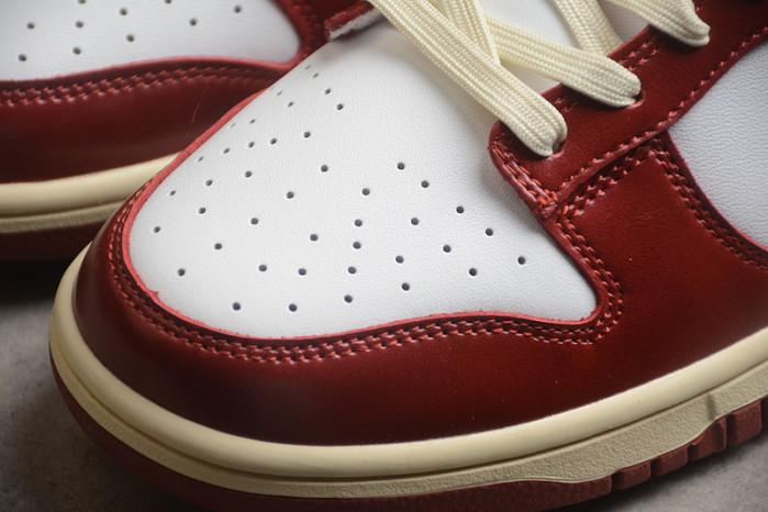 nike dunk low prm vintage team red fj4555-100