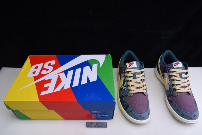 nike dunk low lemon wash multi-color cz9747-900