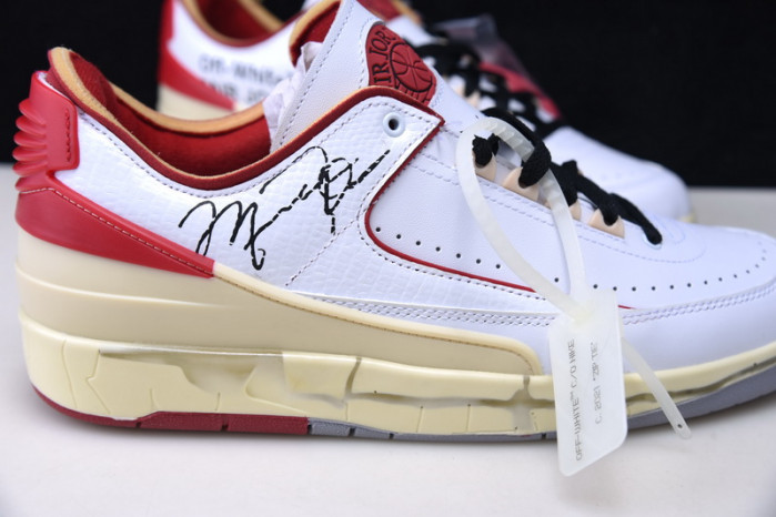ofw x air jordan 2 low sp white red dj4375-106