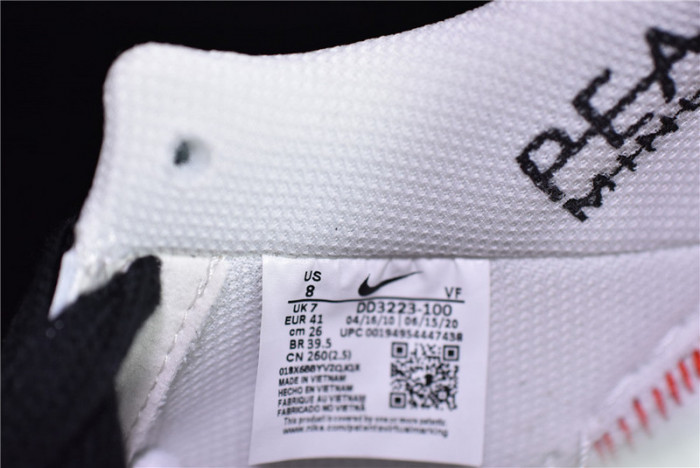 peaceminusone nike air force 1 white black dd3223-100