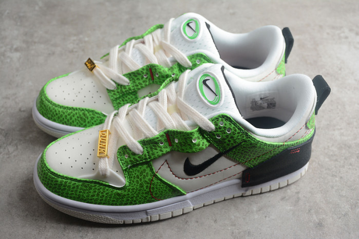 nike dunk low disrupt 2 just do it snakeskin green dv1491-101