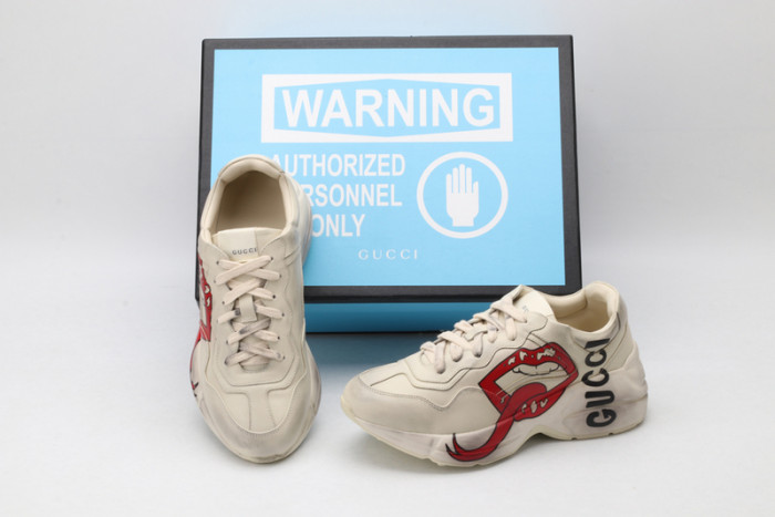 g*u*i rhyton vintage trainer sneaker 576965 drw00 9555