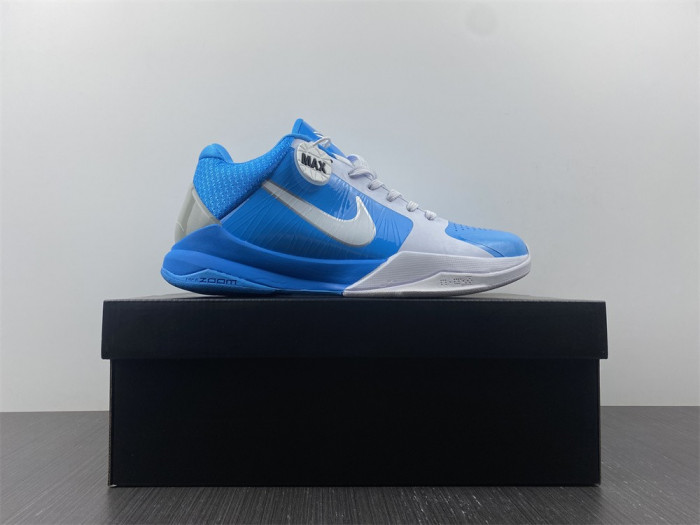 nike zoom kobe 5 blue grey white metallic sliver 407710-102