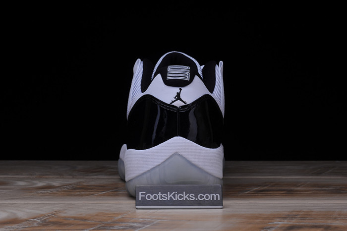 air jordan 11 retro low "concord" black/ white mens 528895-153